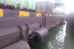 Installation of mooring cranes.