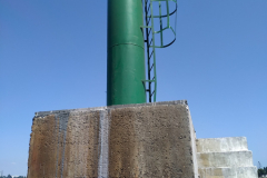 Repair of bases and replacement of Column-type towers of luminous navigation signs (Western and Eastern) at the edges of the breakwaters of Pivdennyi settlement - 2020.
