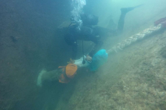 Operation to lift the sunken ship DELFI, Odesa, 2020.