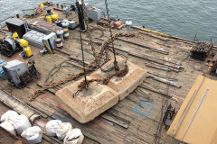 Restoration of the anchor device of the floating dock No. 154.