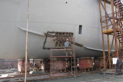 Ship hull works.